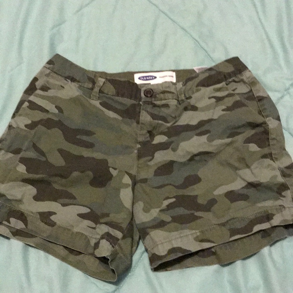 Green camo shorts